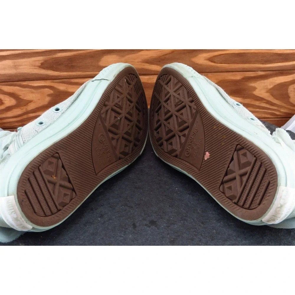 Converse all Star Youth Girls‎ Shoes Size 4 M Green High Top Fabric